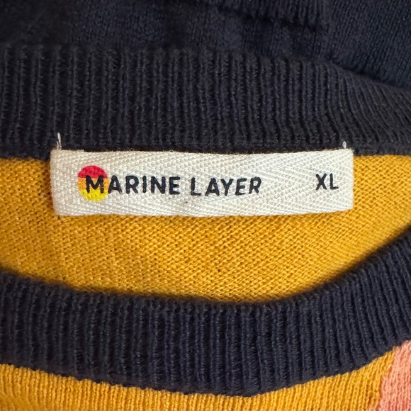 Marine Layer Women's Colorful Sunset Lightweight Sweater. Large. 100% Cotton. - Picture 3 of 7